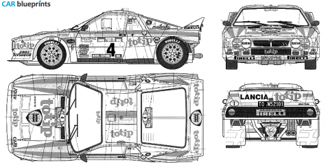 1984 Lancia Rally Coupe blueprint