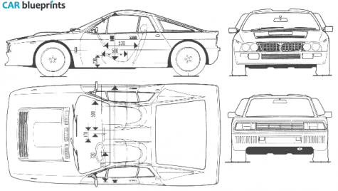 1985 Lancia Hyena Coupe blueprint