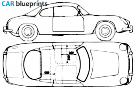 1959 Lancia Appia S3 Sport Zagato Coupe blueprint