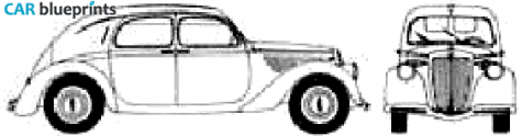 1937 Lancia Aprilia Sedan blueprint