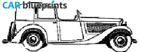 1934 Lancia Augusta SI Phaeton blueprint