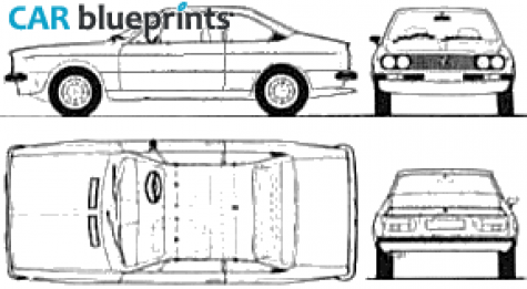 1977 Lancia Beta 1300 Coupe blueprint