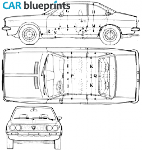 1979 Lancia Beta Coupe blueprint