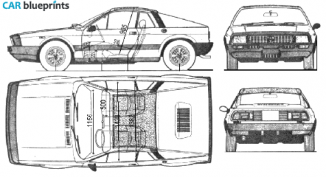 1975 Lancia Beta Monte Carlo Coupe blueprint