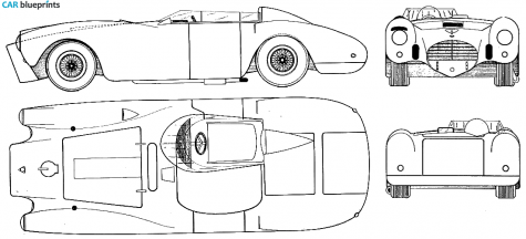 1953 Lancia D24 Sports OW blueprint