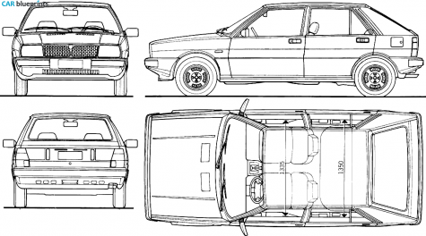 1979 Lancia Delta 1600L Hatchback blueprint