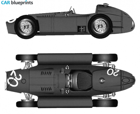 1955 Lancia Ferrari D50 Version OW blueprint