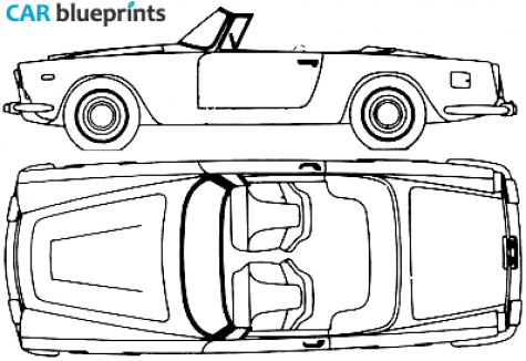 1963 Lancia Flaminia Convertible Cabriolet blueprint