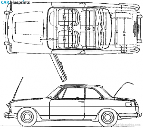 1965 Lancia Flaminia Coupe blueprint