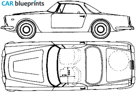 1963 Lancia Flaminia GT Coupe blueprint