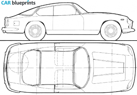 1966 Lancia Flaminia Super Sport Zagato Coupe blueprint