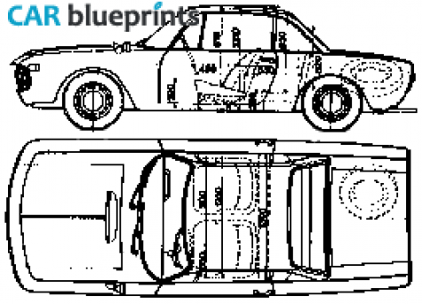 1967 Lancia Fulvia Rallye HF Coupe blueprint