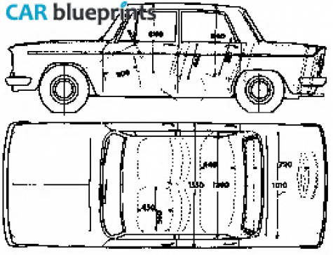 1967 Lancia Fulvia GT Sedan blueprint