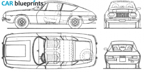 1967 Lancia Fulvia Zagato Coupe blueprint