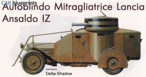 1915 Lancia IZ Truck blueprint