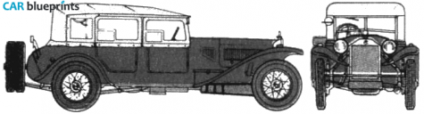 1925 Lancia Lambda Phaeton blueprint