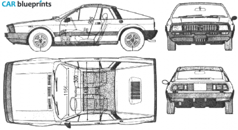 1975 Lancia Monte Carlo Coupe blueprint