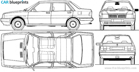 1984 Lancia Prisma 1.6 ie Sedan blueprint