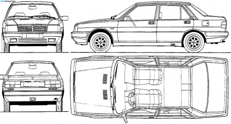 1991 Lancia Prisma 4WD Sedan blueprint