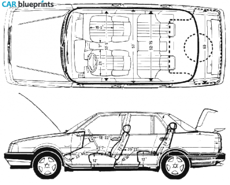 1985 Lancia Thema Sedan blueprint