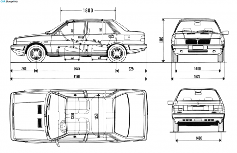 1984 Lancia Thema V6 Sedan blueprint