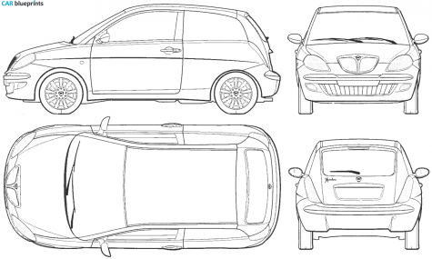 2004 Lancia Ypsilon Hatchback blueprint