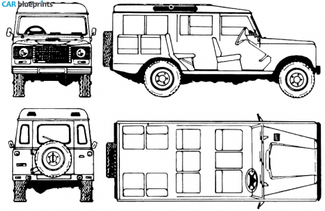 1975 Land Rover 109  Station Wagon blueprint