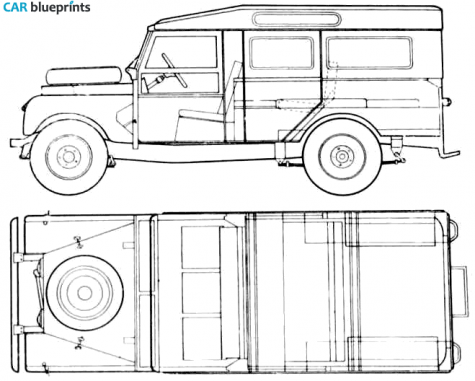 1969 Land Rover 109 SUV blueprint