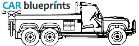 1975 Land Rover 110 6x6 Truck blueprint