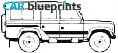 1994 Land Rover Defender 110 SUV blueprint