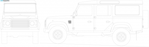 1995 Land Rover Defender 110 SUV blueprint