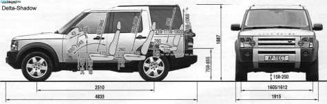 2004 Land Rover Discovery 3 SUV blueprint