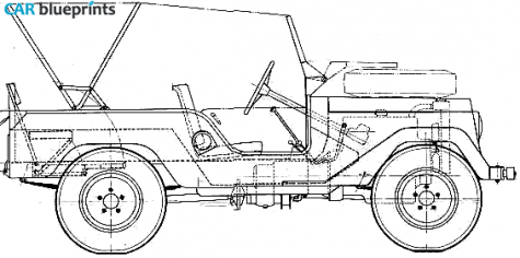 1954 Land Rover Minerva SUV blueprint