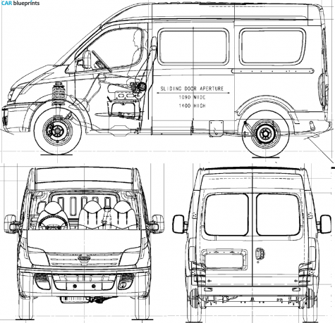 LDV  Sedan blueprint