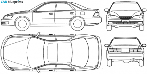 1993 Lexus ES 300 Sedan blueprint