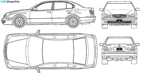 2003 Lexus GS 400 Sedan blueprint