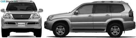 2005 Lexus GX SUV blueprint