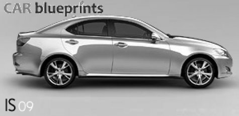 2009 Lexus IS Sedan blueprint