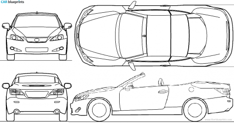 2010 Lexus IS-250C Cabriolet blueprint