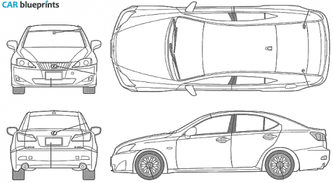 2006 Lexus IS 250 Sedan blueprint