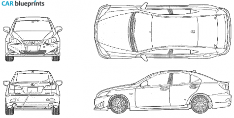 2006 Lexus IS 350 Sedan blueprint