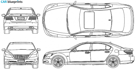 2008 Lexus LS 600h L Limousine blueprint