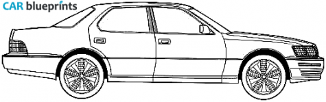 1994 Lexus LS400 UCF20 Sedan blueprint