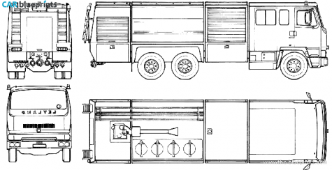 1985 Leyland Motors 300 Rosenbauer Fire Truck blueprint