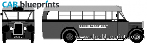 1932 Leyland Motors Cub Bus blueprint