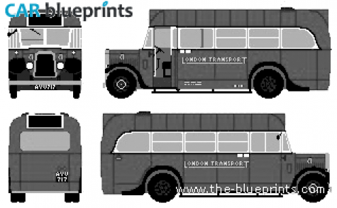 1934 Leyland Motors Cub Bus blueprint