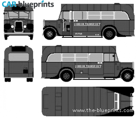 1935 Leyland Motors Cub Bus blueprint