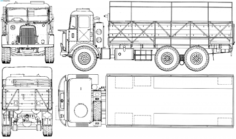 1944 Leyland Motors Hippo Truck blueprint