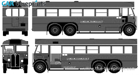 1946 Leyland Motors LT1098 Bus blueprint