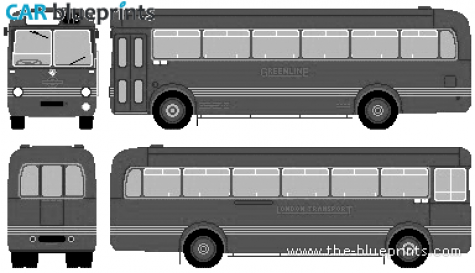 1953 Leyland Motors Tiger Cub Bus blueprint